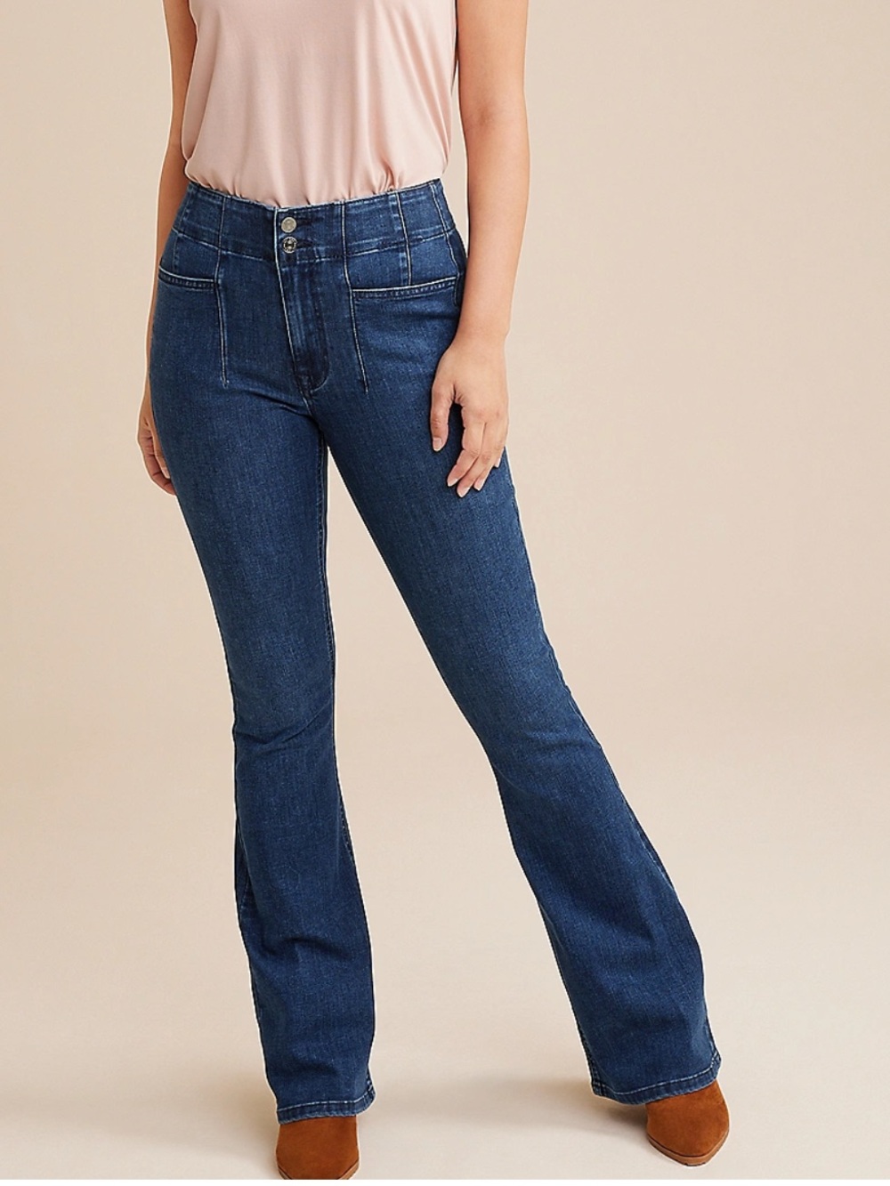 Maurices M Jeans High Rise Flare Jeans Size 4 Sculptress Cool Comfort